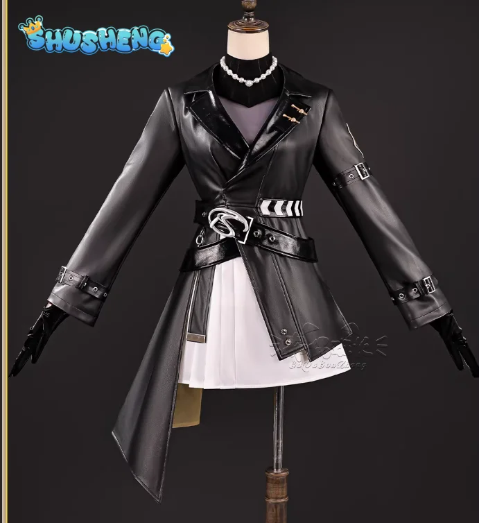Disfraz de Cosplay de Kuchiba del Juego Honkai: Star Rail, Uniforme para Halloween, Carnaval, Navidad, Juego de Roles, Abrigo de Cuero y Falda para Mujer