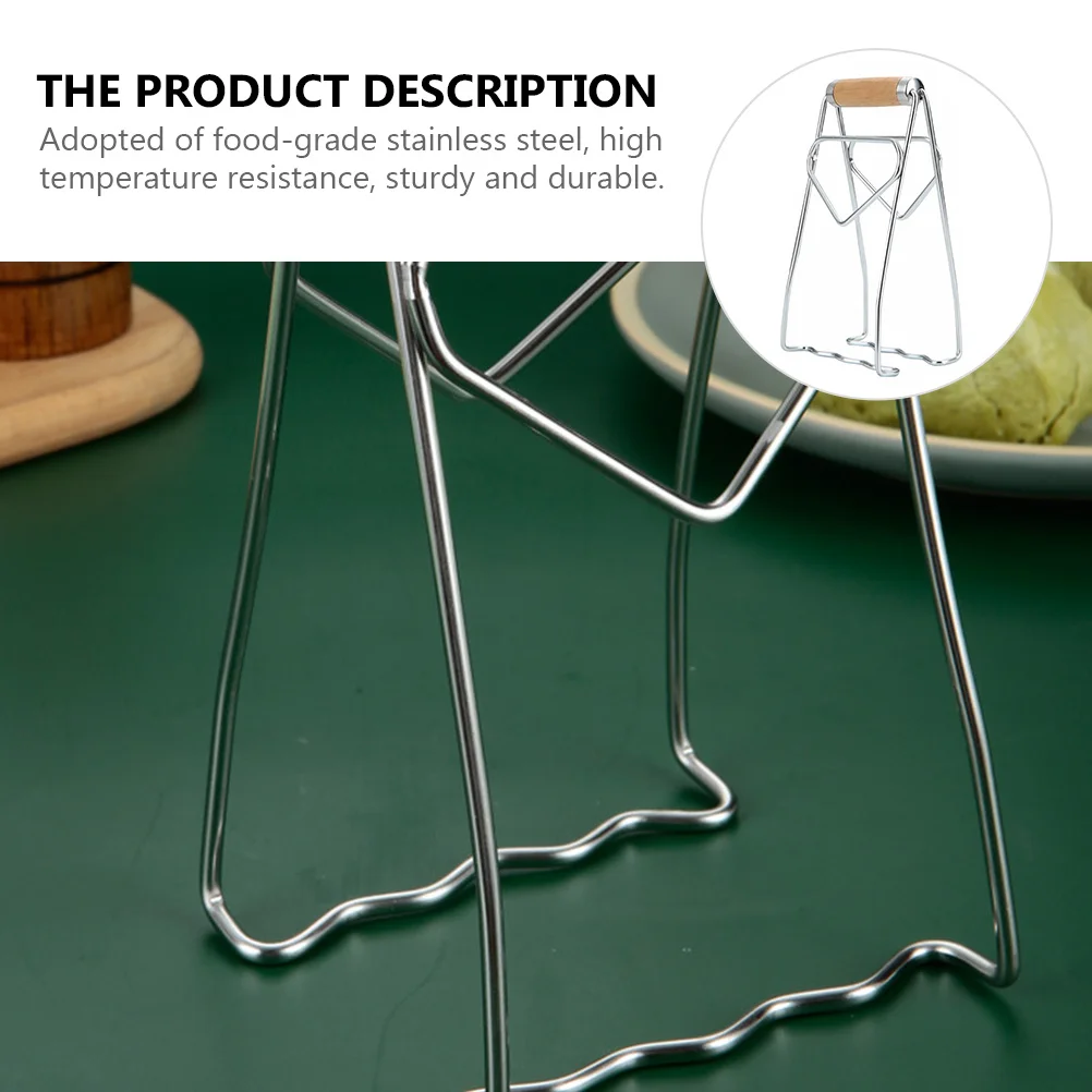 

Stainless Steel Anti-Scald Dish Clip Lightweight Ergonomic Kitchen Tool For Hot Bowl Plate Handling Pot Gripper Steaming Clips