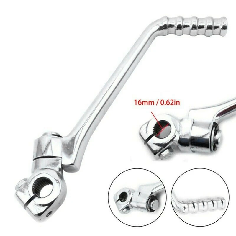 2X Motorcycle Kick Starter Lever Start Pedal For Kawasaki KE KL/KLX/KX/KDX/KZ/125/175/200 16Mm