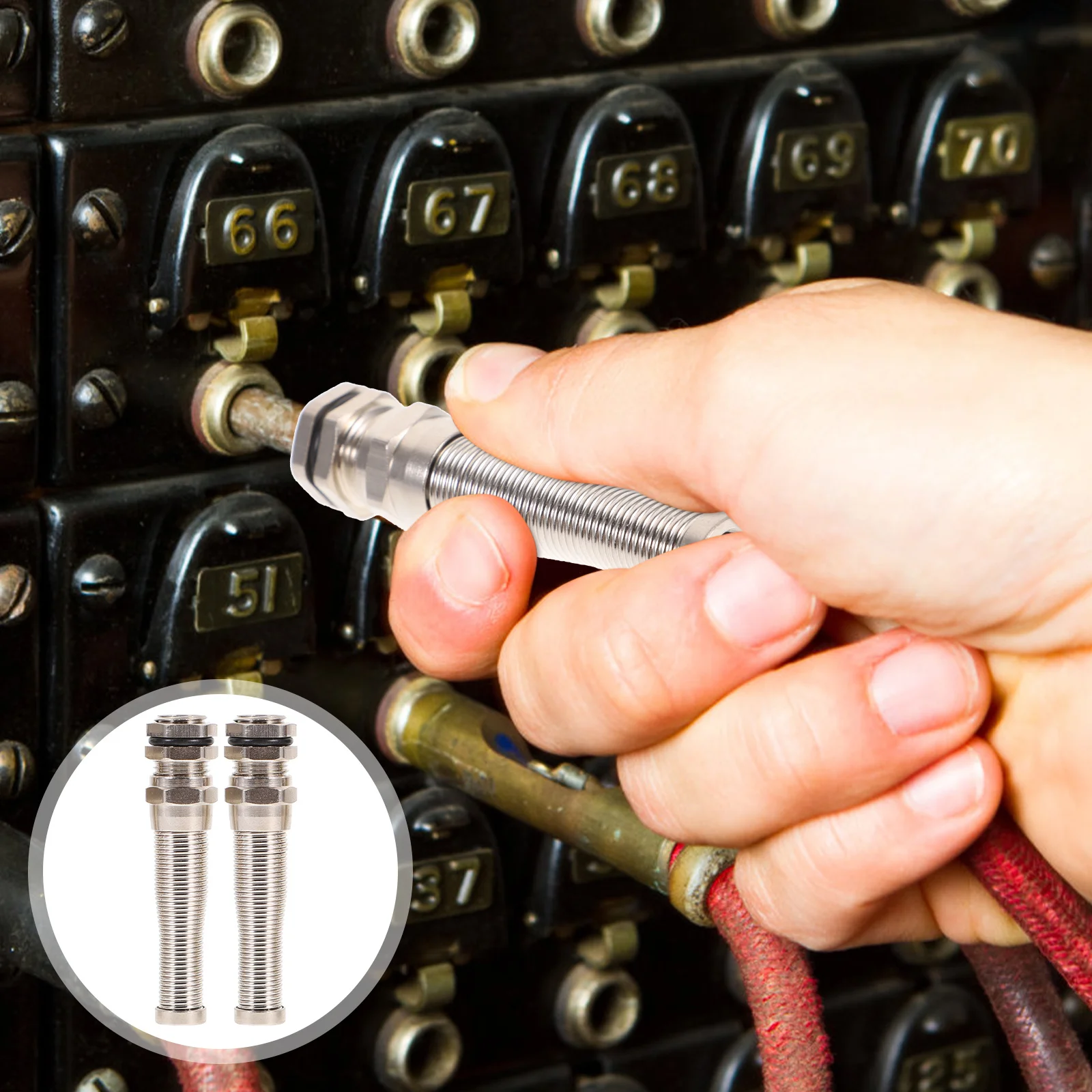 

4pcs Brass Lock Connector Nickel-Plated Waterproof Cable Gland Strain Relief For Electrical Equipment Coupler Adapter Garden