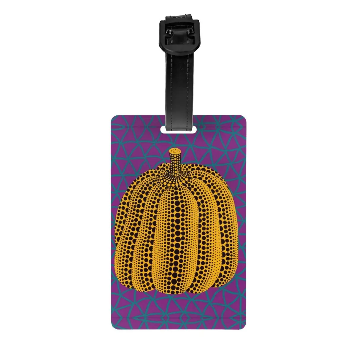 Midnight Pumpkin Yayoi Kusama Luggage Tags for Suitcases Cute Modern Art Baggage Tags Privacy Cover ID Label