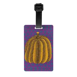 Midnight Pumpkin Yayoi Kusama Luggage Tags for Suitcases Cute Modern Art Baggage Tags Privacy Cover ID Label