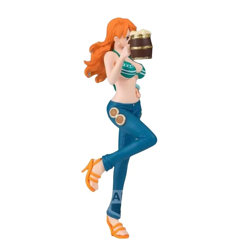 Bandai in Stock Original BANPRESTO ONE PIECE Banquet Nami Action Figure Model Toys for Kids Gifts Collectible