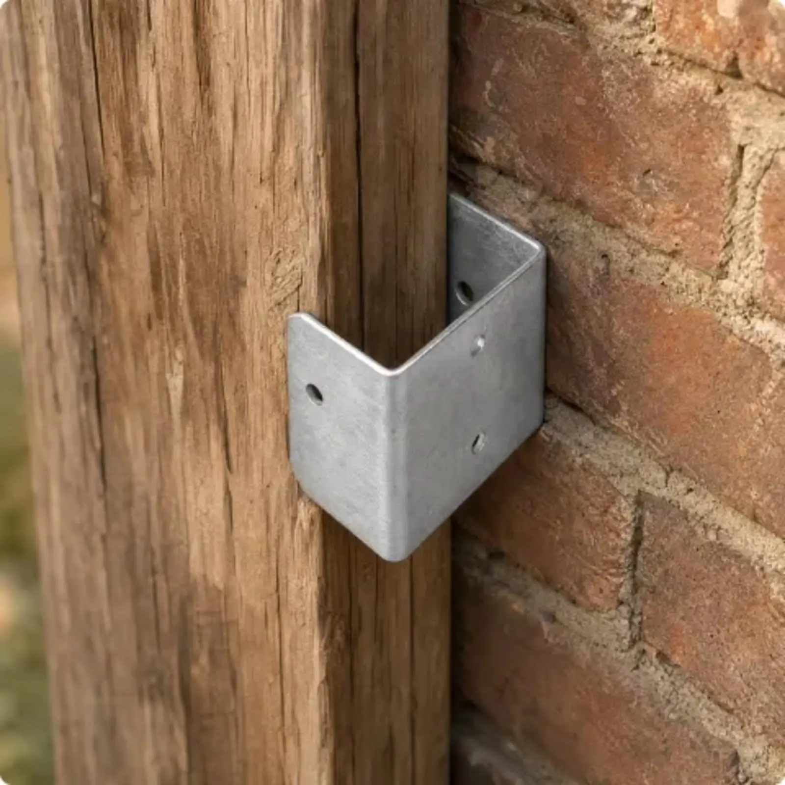 10 Pieces Fence Panel Bracket with Pre-Punched Mounting Holes Resistant Trellis Post Connector Zinc-Coated Curved Fence Bracket