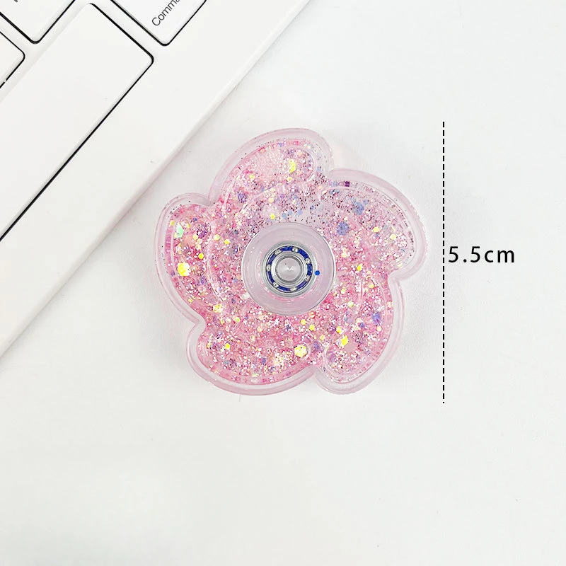 Fidget Spinner Rustling Portable High Rotational Speed Petal-like Spinning Gyro Colorful Sequined Desk Stress Relief Toy Gifts