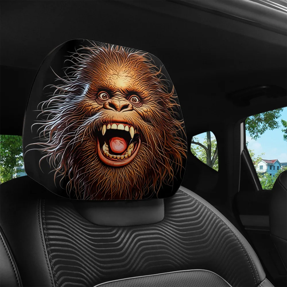 Grumpy Savage Style Headrest Cover, Washable, Universal Daily Car Headrest Cover