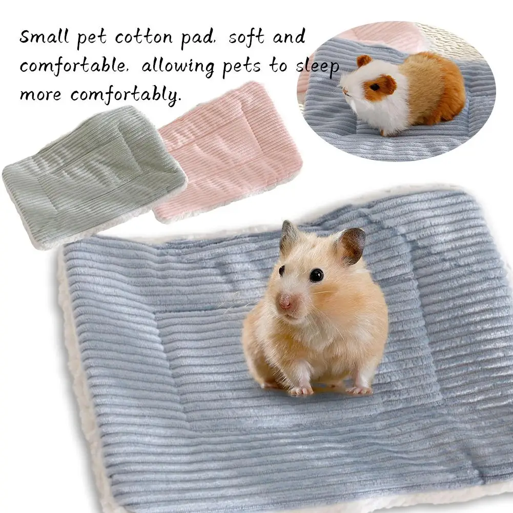 Hamster Nest Mat Small Pet Nest Strip Velvet Cotton Cotton Cushion Velvet Rabbit Chinchilla Nest Hamster Mat Pet Warm Hedge B0b8