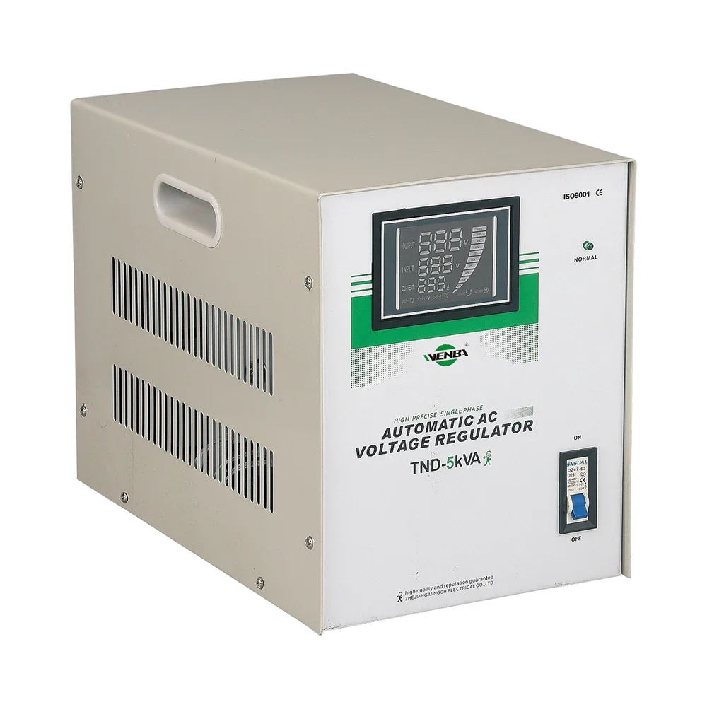 110V 220V TND 5KVA Voltage Regulator AVR 4KW 5 KW 5000W Servo Automatic Voltage Stabilizer With LCD LED Display