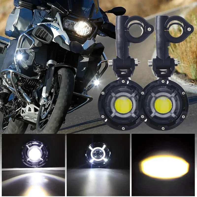 Motorcycle Led Spotlights 60W Motorcycle Led Spot Auxiliary Light Fog Lamp For R1200GS ADV F800GS K1600 other Motorcycles
