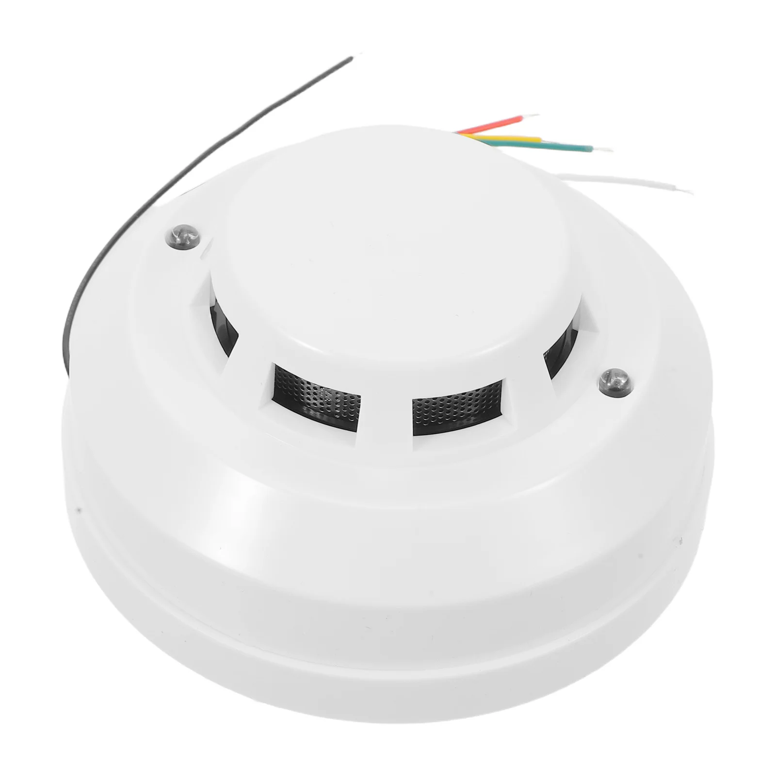 Wired Smoke Photoelectric Sensor Hardwired Fire Safety Device Ceiling Wall Mount Home Commercial Alert