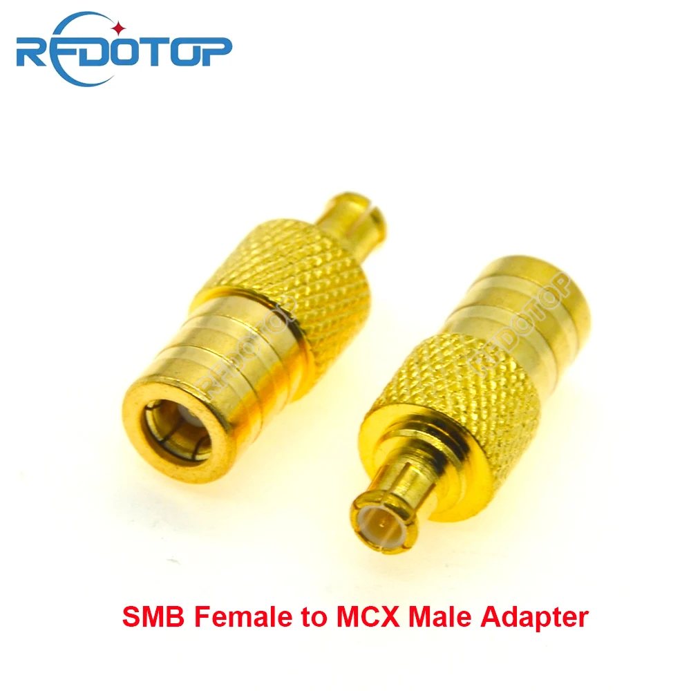 1PCS MCX Male Plug to SMB Female Jack Straight Connector for Wifi Radio Antenna Test Converter SMB-K to MCX-J RF Coaxial Adapter