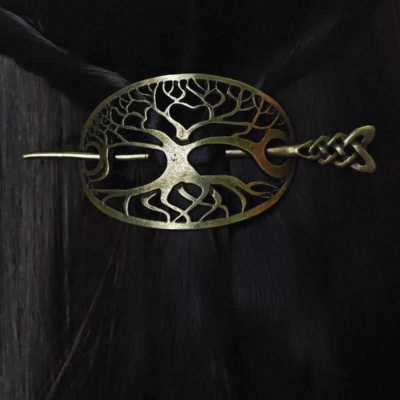 Classical Viking Tree of Life Hair Clip Celtic Knot Complex Branch Design Valentine's Day Birthday Gift Women's Hair Accessories image 3