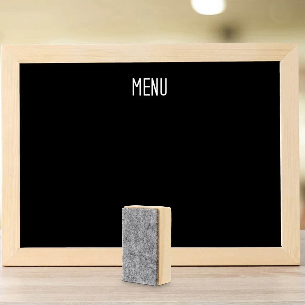 

10Pcs Wooden Blackboard Erasers Felt Surface Effective Chalk Dust Removal Ideal for Schools Homes Offices Classroom Use