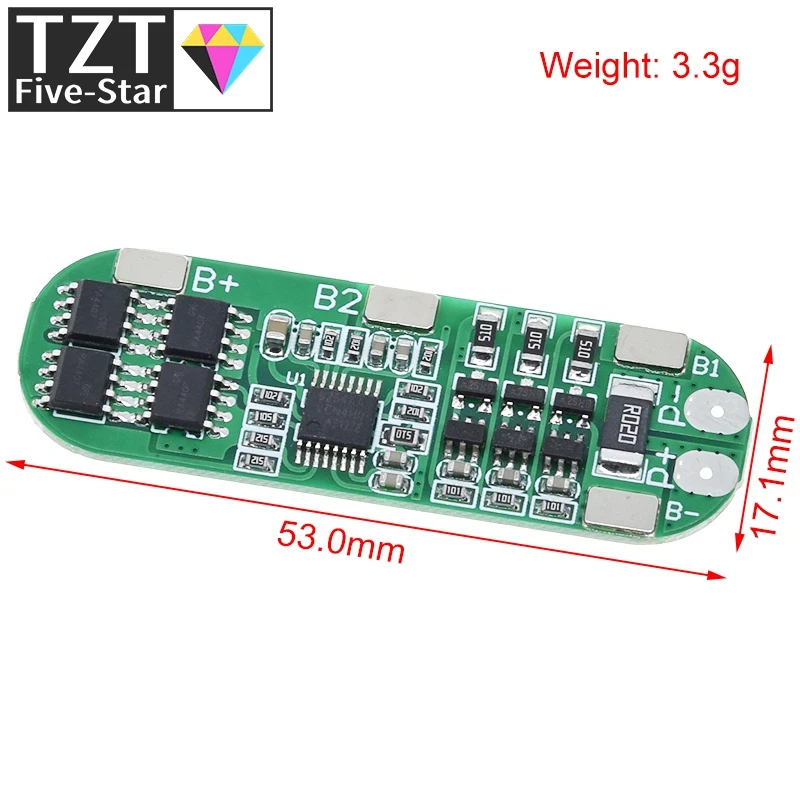 TZT 3S 10A 12V Lithium Battery Charger Protection Board For 18650 Li-ion Battery Cell Charging BMS 11.1V 12.6V With Balanced