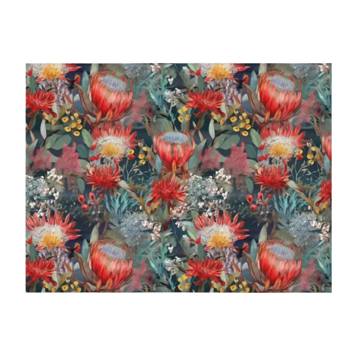 

Banksia Night Garden Throw Blanket for winter Soft Plaid Sofa Quilt For Sofa Thin Blankets