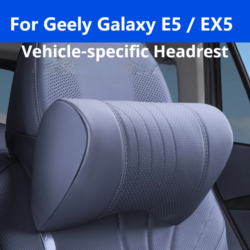 For Geely Galaxy E5 / EX5 Original Color Memory Foam Headrest & Lumbar Support Pillow Interior Car Accessories