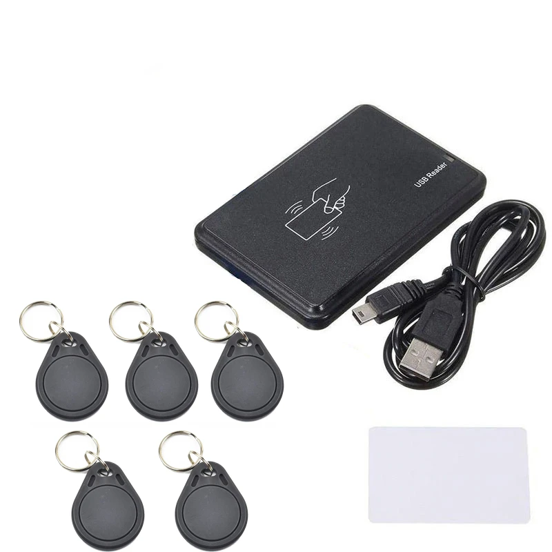 

125khz ID Duplicator 125KHz Key fob Smart Card Reader Writer RFID Copier Programmer USB ID T5577 EM4305 Cards Tags