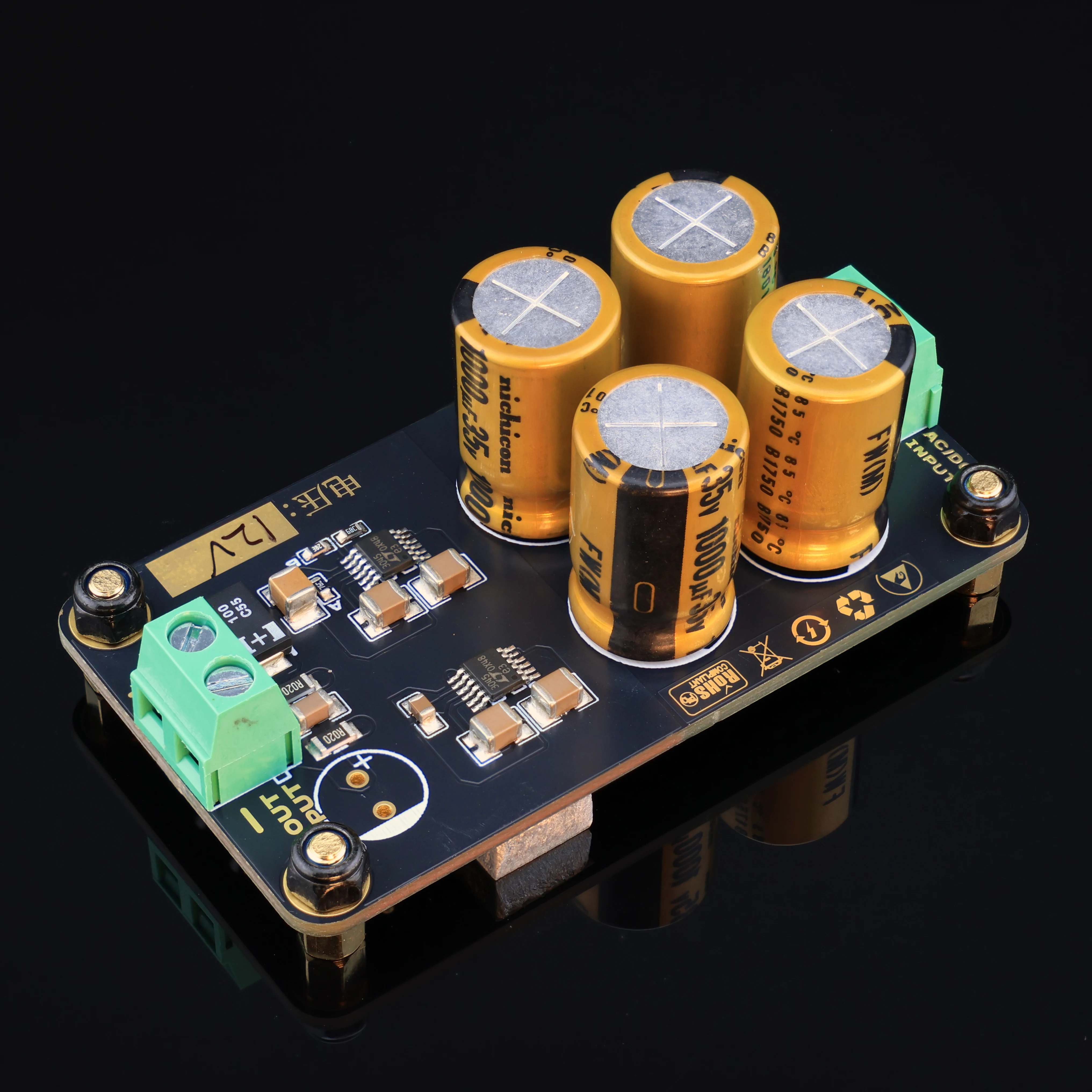 

Two parallel LT3045 linear power supply board, DC regulated power supply, ultra-low ripple