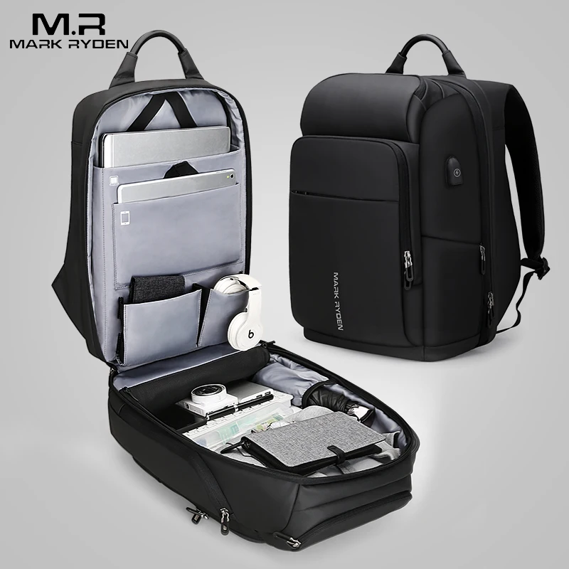 Mark Ryden 17 Inch Laptop Bag Men Backpack Multifunction USB Charging  Large Capacity Waterproof Travel Bags For Men