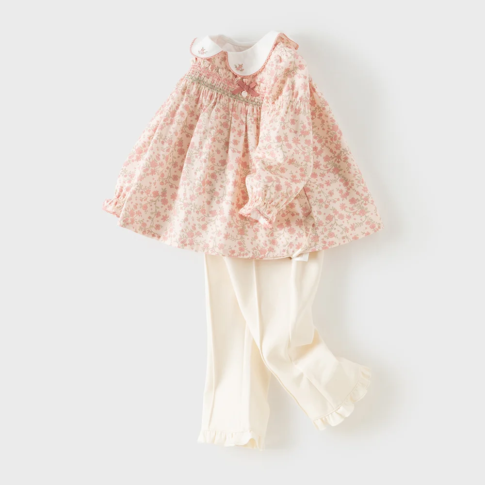Dave Bella Kids' Sets And Outfits Children Suits Girls Autumn Shirt Pant Two Piece Spring Trousers Young Fashion Cute DB3262946