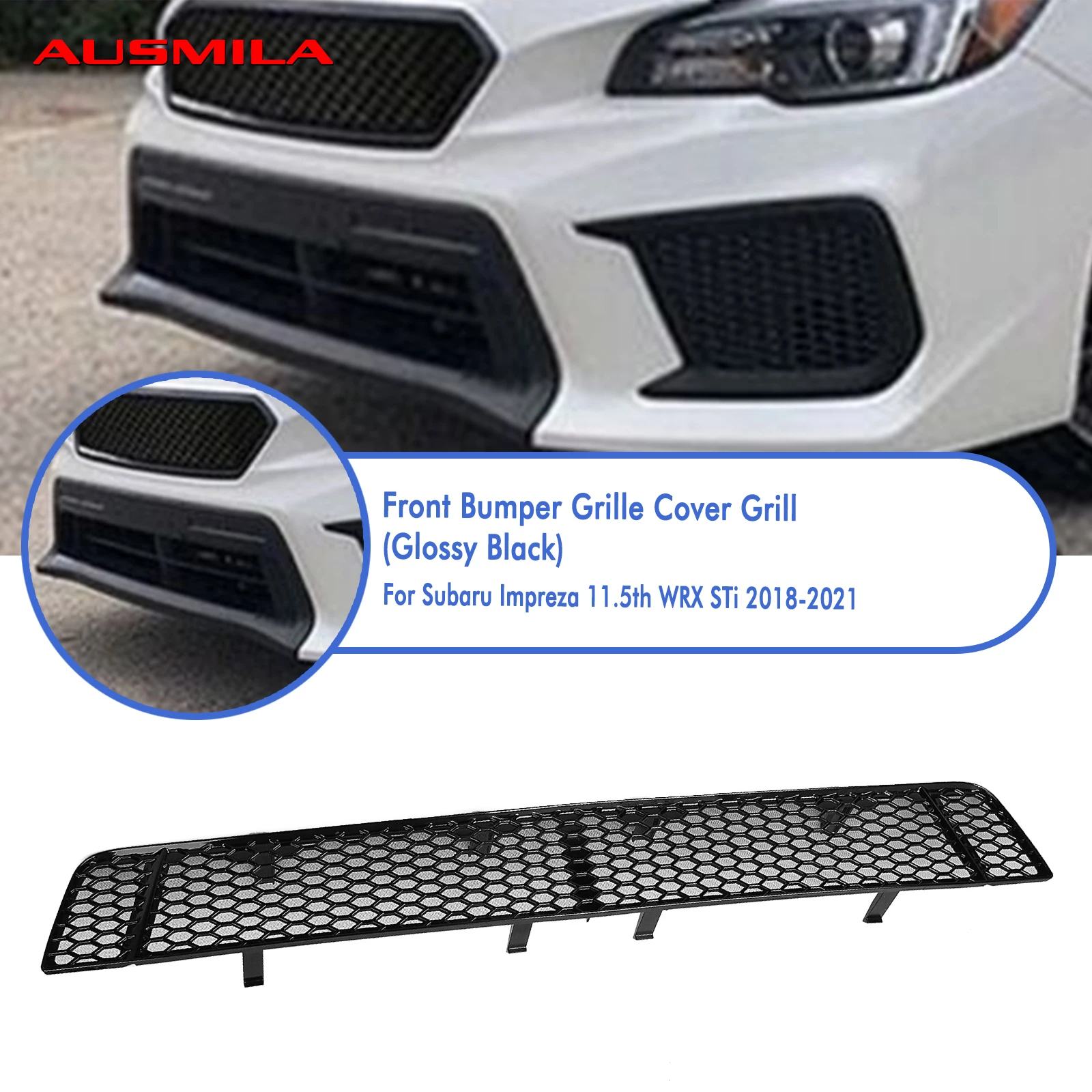 

Lower Grille Mesh Front Bumper Grill Grid Trim For Subaru Impreza 11.5th Gen WRX / WRX STI 2018 2019 2020 2021