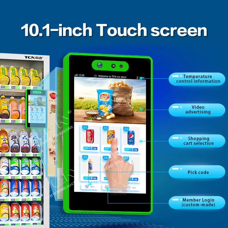 TCN Vending Machine Small Business Machine Ideas Slim Cashless Vending Machine With QR code For Southeast Asia