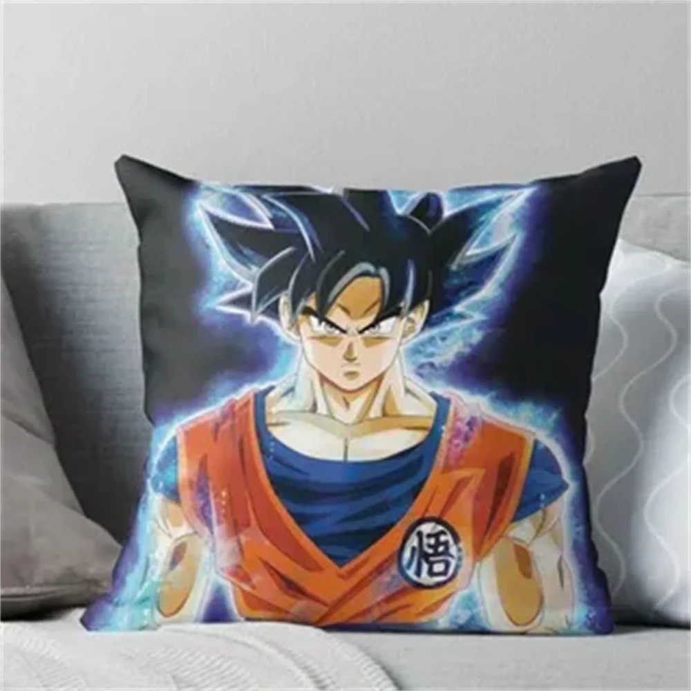 Dragon Ball Super Saiyan Goku Kissenbezug - Anime-Fan-Favorit Dekokissenhülle für Schlafzimmer & Wohnzimmer Dekoration