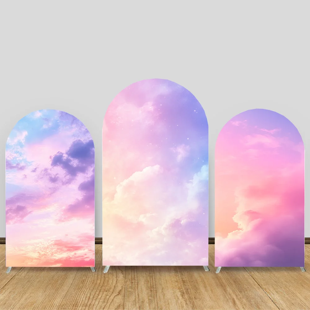 

Boy or Girl Theme Double-sided Arch Backdrop Cover for Birthday Party, Wedding and Baby Shower Party Decoration Props