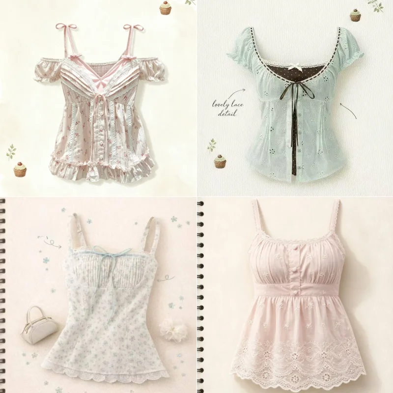 Mädchen Koreanischer Chic Tägliche Sommer Ärmellose Weste Japanischer Stil Süße Fake-Two-Tops Y2K Harajuku Damen Lässige Modebekleidung