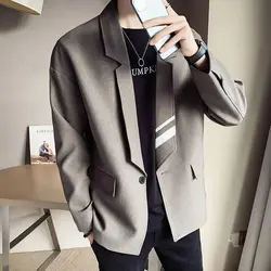 2-A23 2023 trendy brand new high-end men's high-end jacket Korean style handsomasual casual light mature style men's clothing