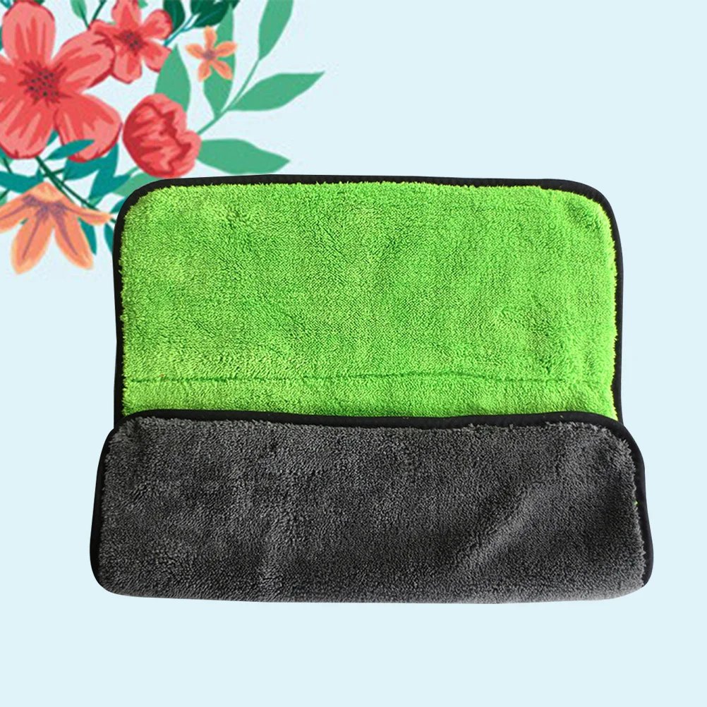 

1Pcs Microfiber Car Drying Towel 45x38cm Green Grey Thick Absorbent Scratch Free Cleaning Cloth for Car Truck Motorcycle Boat Rv