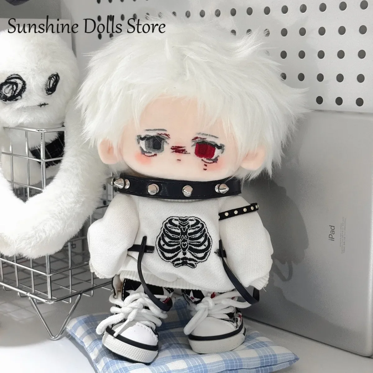 

Игра Love and Deepspace Sylus Anisocoria, белая милая плюшевая кукла, фигурка, нарядная хлопковая игрушка для тела, 20 см, аниме, плюшевый подарок