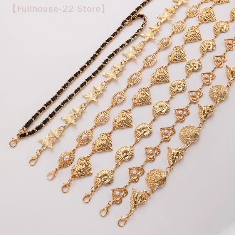 【MAX-22】1 قطعة أنيقة متعددة الاستخدامات نمط المرأة المعادن الخصر سلسلة اكسسوارات الزخرفية بيكيني حزام وسط حزام على شكل سلسلة مجوهرات للجسم #4