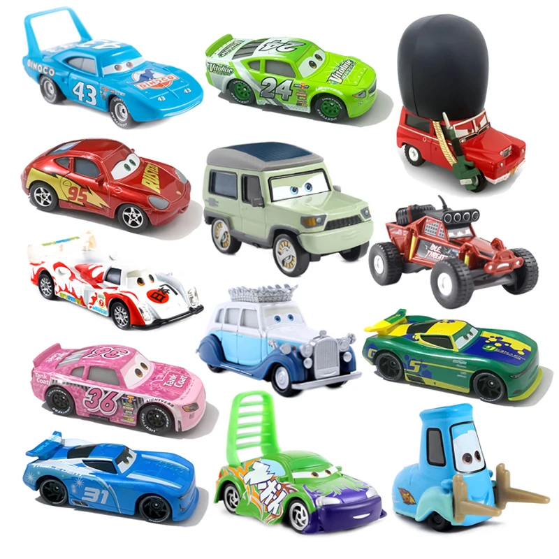 Pixar Cars 2 Cars 3 Lightning Mcqueen Guido Queen No: 43 1:55 Alloy Metal Diecast Cars Models Boys Birthday Gifts Toys