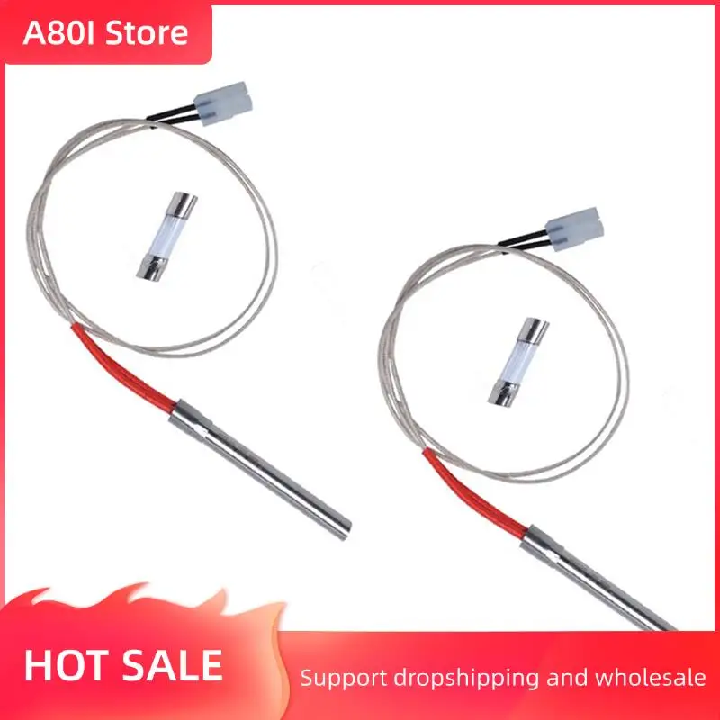 

A80I 2 Piece Grill Igniters Silver Metal Compatible For Traeger, Pit Boss, Camp Chef, Z Grills Pellet Grill Model