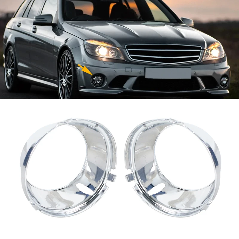 

Front Bumper Fog Light Cover For Mercedes Benz C63 AMG 2008 2009 2010 2011 Foglight Lamp Ring Frame Trim A2048851774 A2048851874