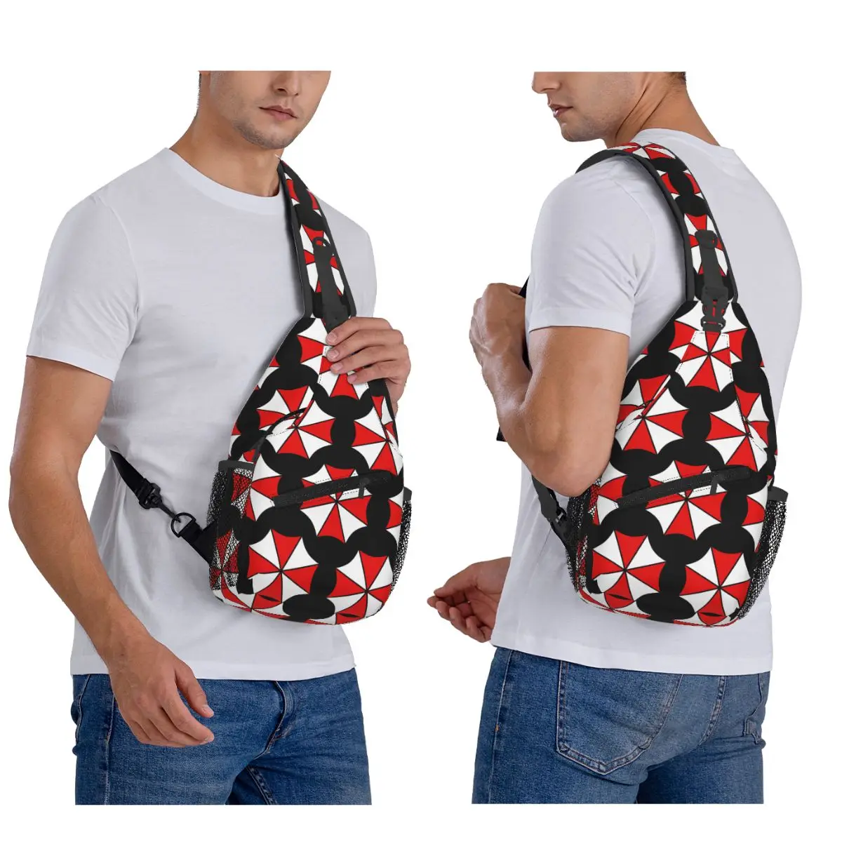

Movie Game Corporation Umbrellas Chest Bag Men Sling Crossbody Backpack Chest Bag Travel Hiking Daypack Shoulder Bag