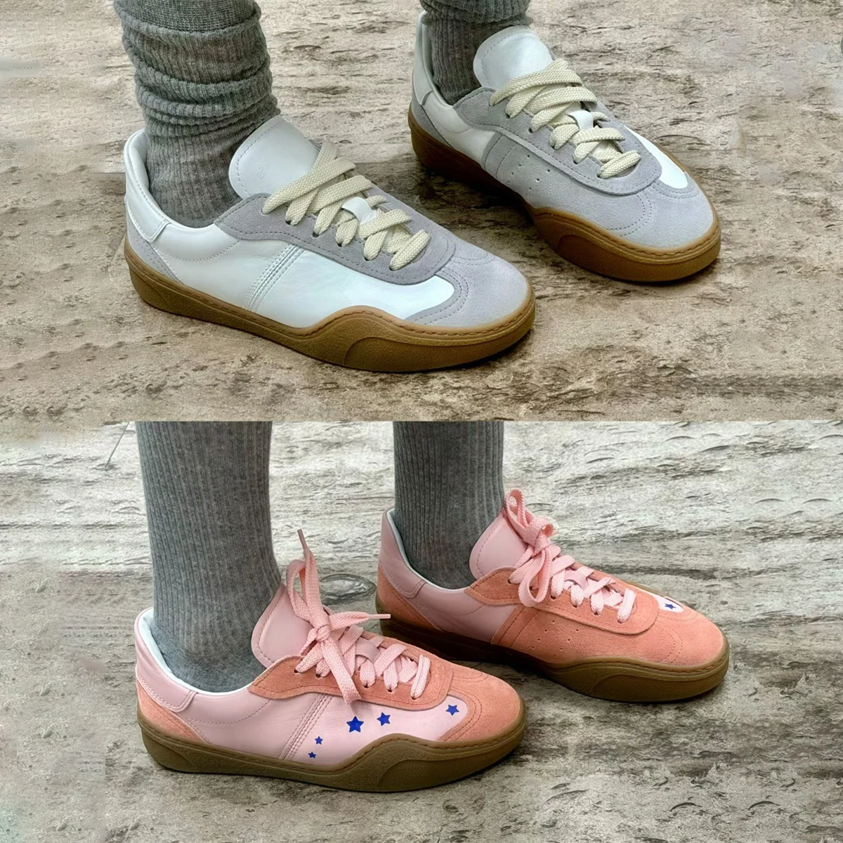 

NIGO Women's Spring Summer Colour Block Fashion German Trainers Hundred High Street Comfortable Casual Shoes #NGSH1721