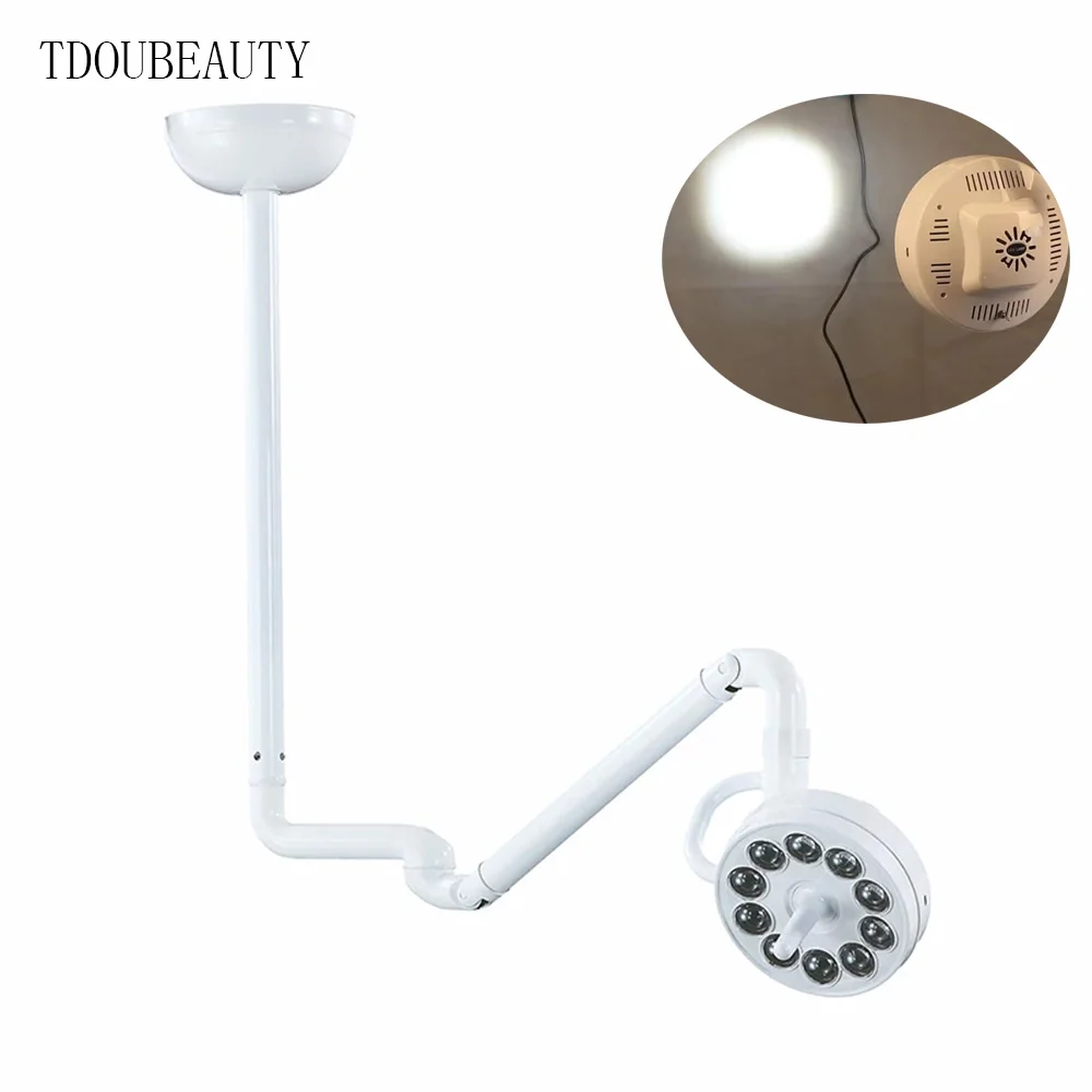 TDOUBEAUTY 30w Ceiling Medical Examination Shadowless Surgical Dental Led Lamp Ceiling Dental Led Light for Dental, Pet Surgery