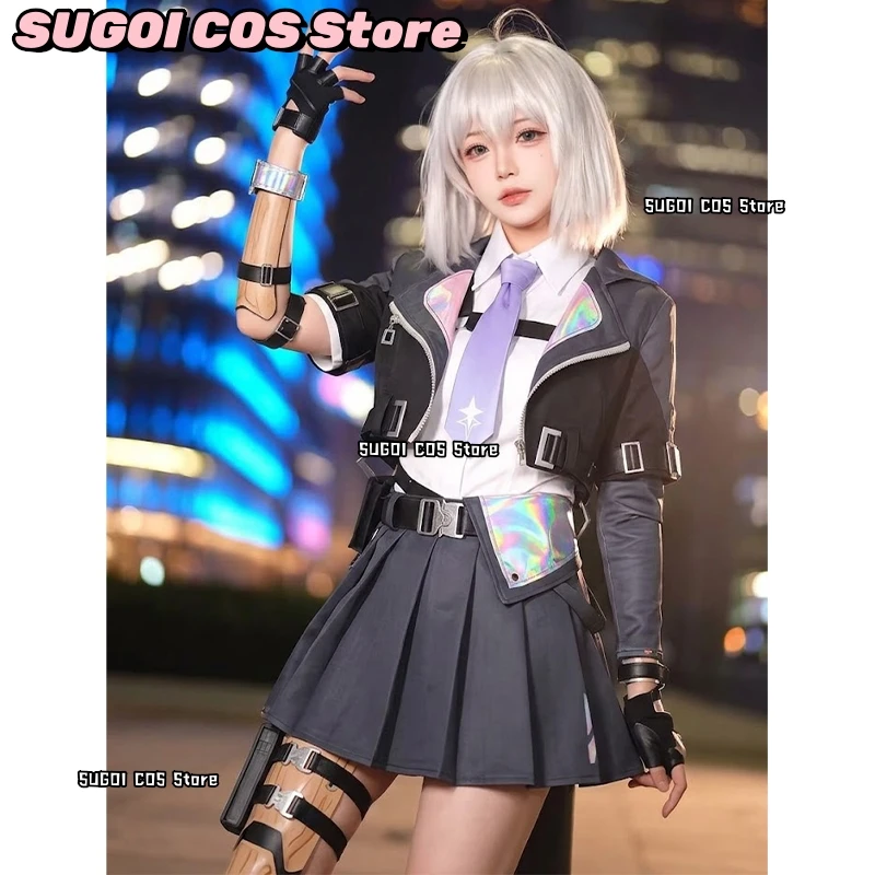 SUGOI COS*Game Neverness To Everness (NTE) Fantasia de Cosplay Esper Zero, Vestido JK, Uniforme Escolar, Peruca, Traje de Roleplay de Halloween