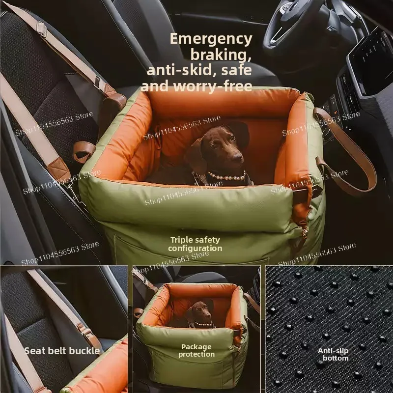 A must for pet travel! Faux leather luxury car kennel/cat litter - safety booster seat