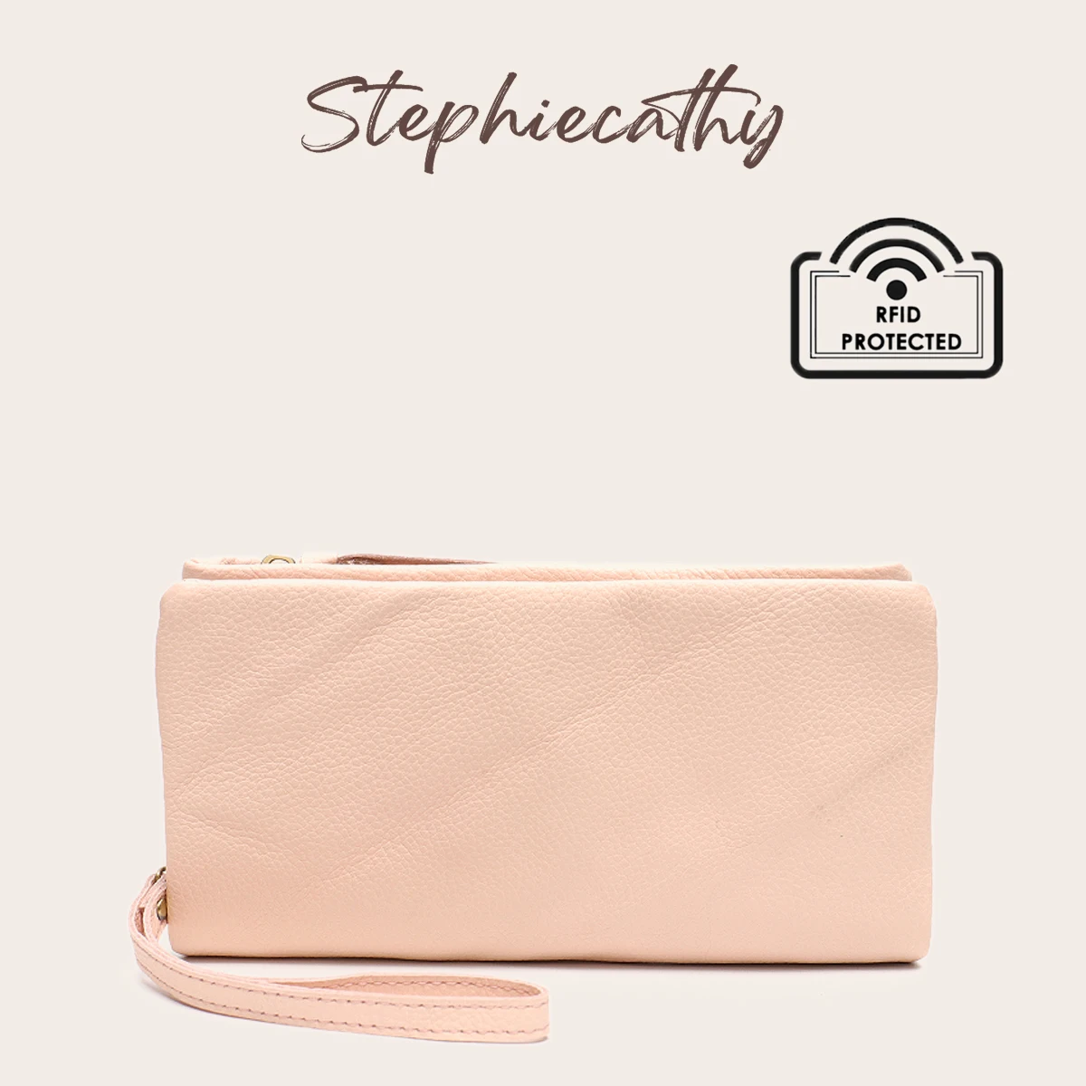 SC Soft Cowhide Women Long Wallet Fashion Multi Pockets Coin Purse Card Holder Passport Bag Female Genuine Leather Daily Clutch