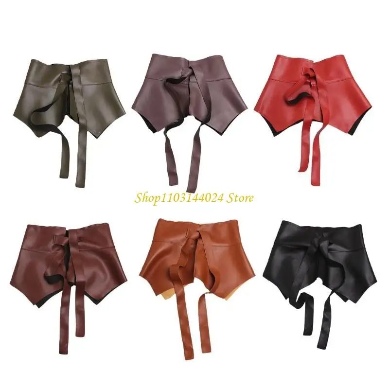 N5KE PU Peplum سلسلة الخصر مطاطا Cincher للنساء الحفلات الراقصة المرحلة والنوادي ملابس غير رسمية مجوهرات متقنة