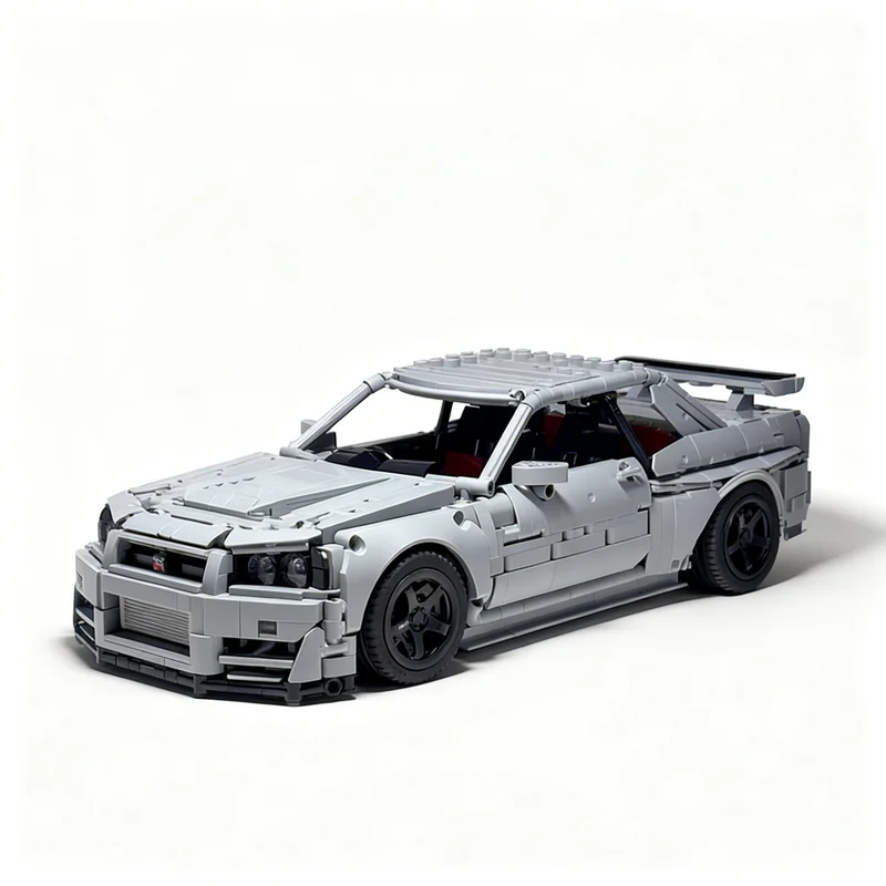 2086-teiliger MOC Technik-Bausatz Nissan Skyline GT-R Z Tune Nismo R34 Modell DIY Kreative Montage Bausteine Ausstellungsstück Geburtstagsgeschenk