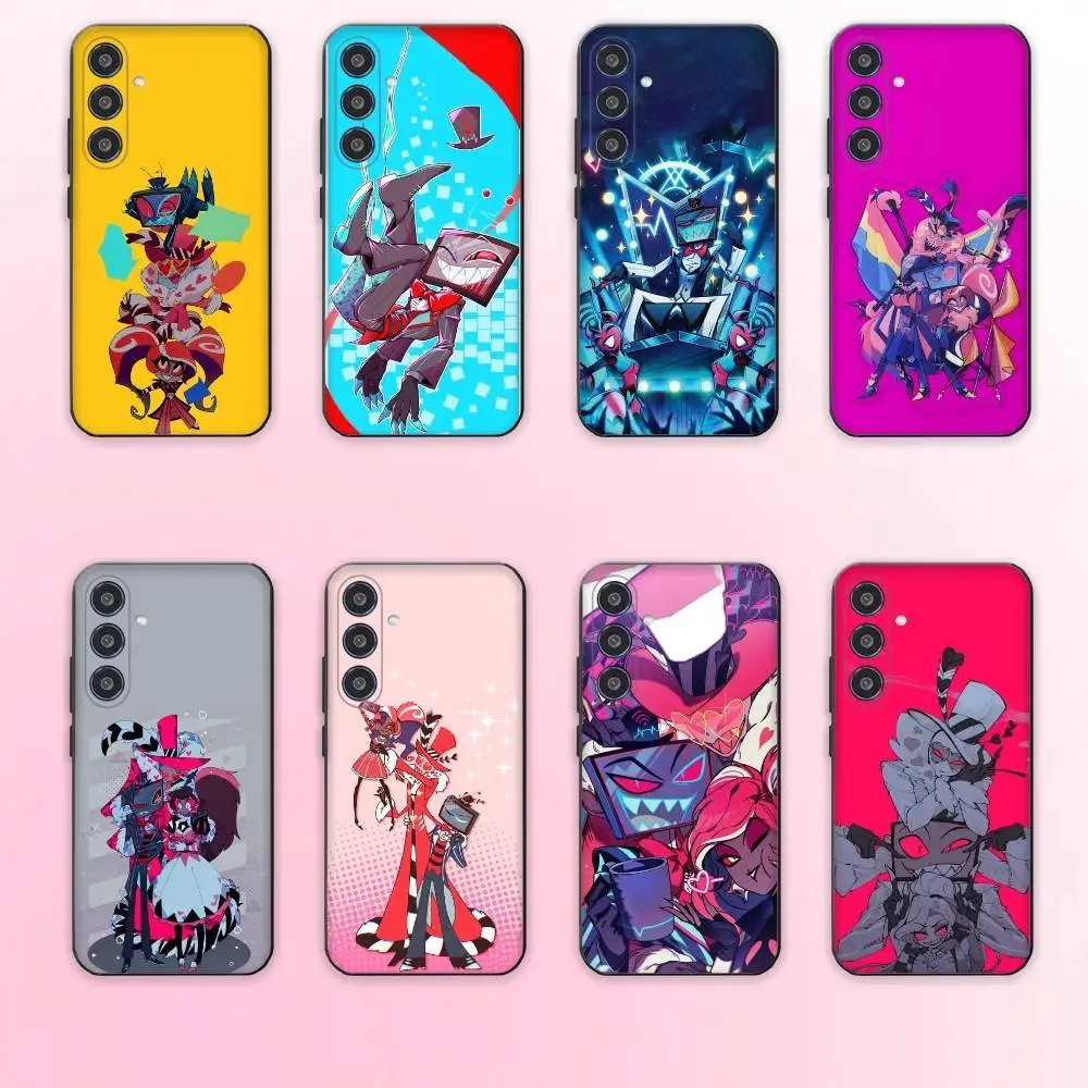 

Mobile H-Hazbin Vox phone Case For Samsung Galaxy A73,A72,A71,A70,A53,A52,A51,Others Soft Black Shell