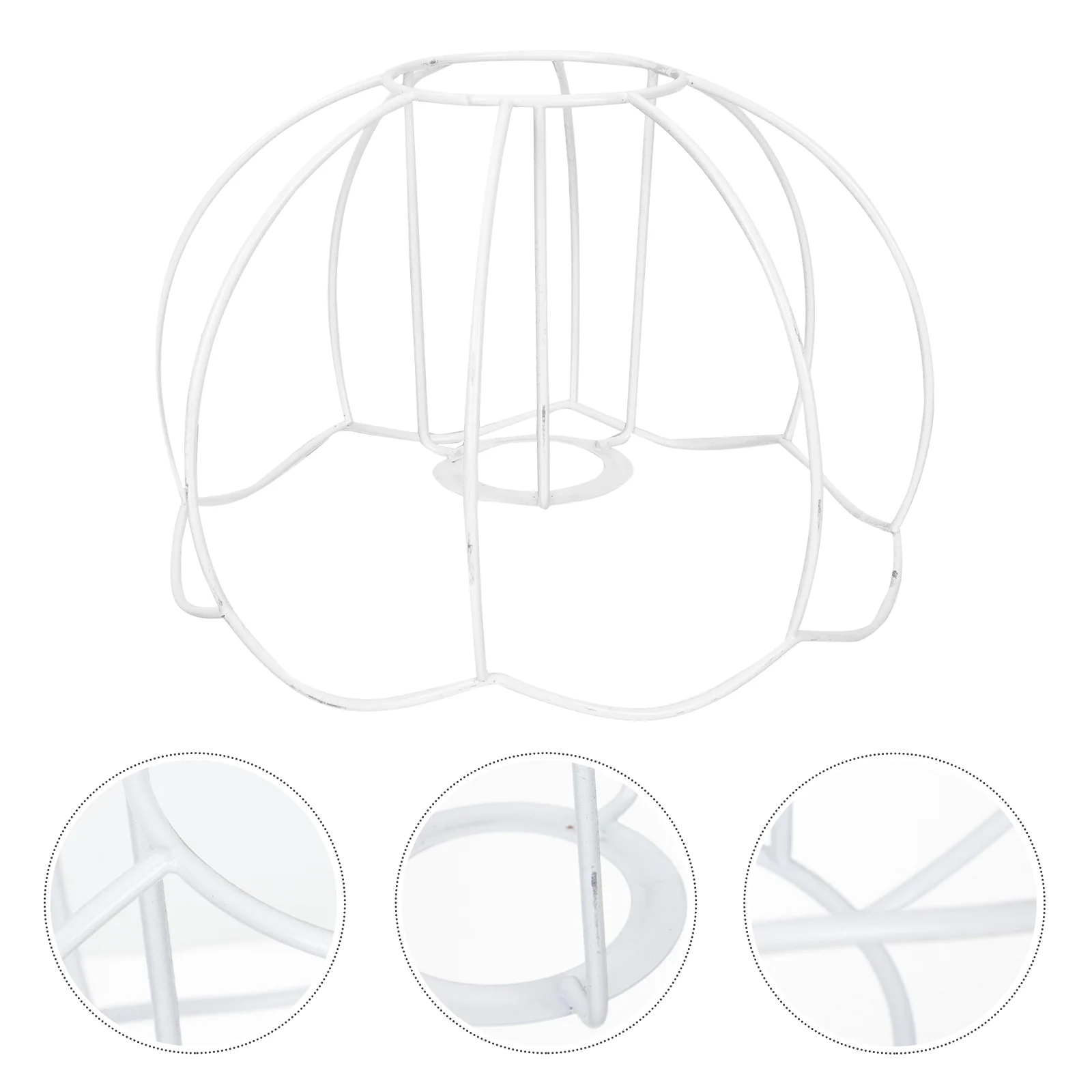 

Light Stand Lamp Shade Holder Ring Lampshade for Table Wire Metal Support Desk DIY Frames Cage Guard Fitter Bulb