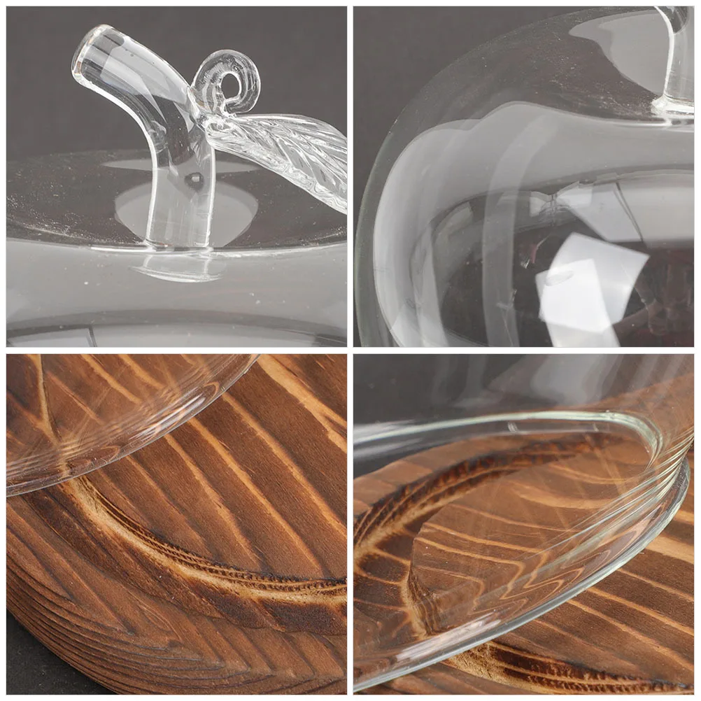 

Delicate Glass Bell Jar with Base for Flower Protector Ornament Vivid Design Enhances Living Room Bedroom Wedding Decoration