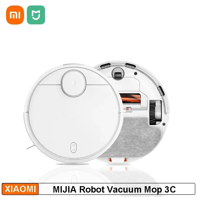 

XIAOMI MIJIA Robot Vacuum Mop 3C Sweeping Washing Mopping Home Cleaner Dust LDS Scan Cyclone Suction Smart Planned Map Cleaner