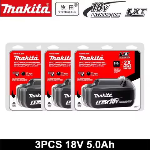 Makita 18V battery for Makita tool operation 18650 rechargeable battery Makita 18V tool battery replaceable BL1860B+charger