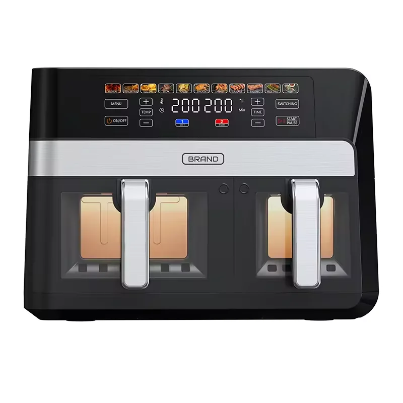 

2026 New Model Multi-functional4L+4L Double Dual Basket Independent Control 2 Compartments Multi-Functions Dual Zone Touch Digit